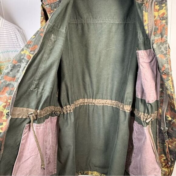 Vintage (1994) Hooded German Bundeswehr Flecktarn Camo Field Jacket Unisex XL - Picture 10 of 15